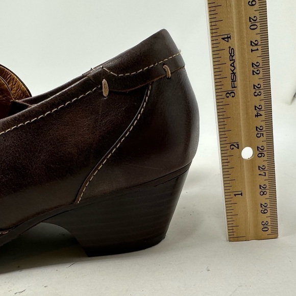 Söfft Shoes Womens 7.5M Brown Leather Upper Lining Slip On Block Heels Round Toe - Picture 13 of 16